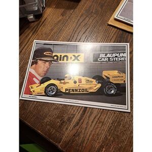 VINTAGE Rick Mears IndyCar Pennzoil #8 Poster Sports Star Photo 11x17 CREASED